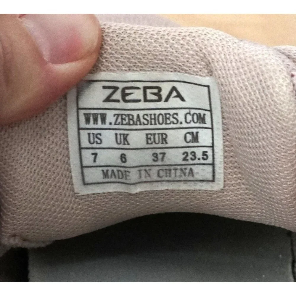 ZEBA Pink Blush Hands Free Slip On Lace Up Sneakers Shoes Size 7